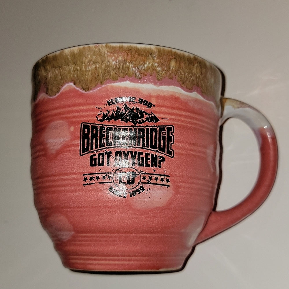 MY CAFÉ CERAMIC BRECKENRIDGE CO GOT OXYGEN  COFFEE MUG